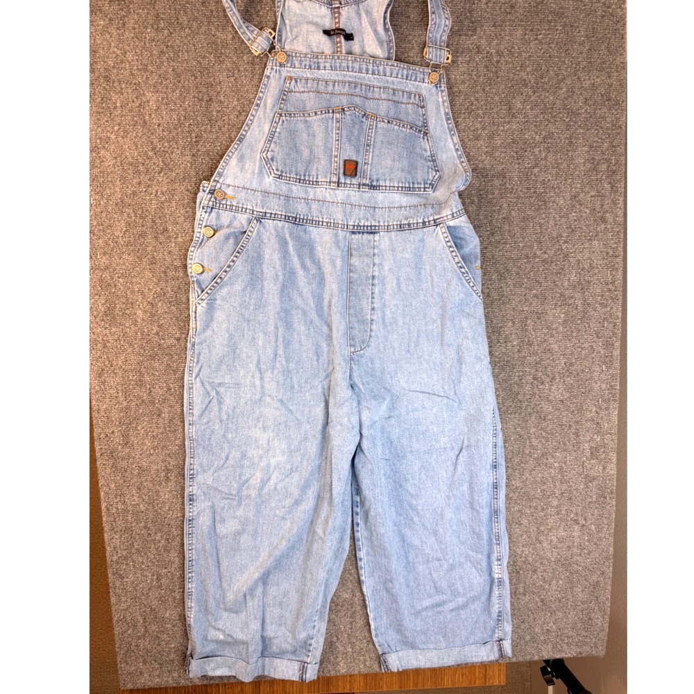 For Joseph Womens Size 1 Light Wash Denim Overalls Wide Leg Workwear Vintage Y2K